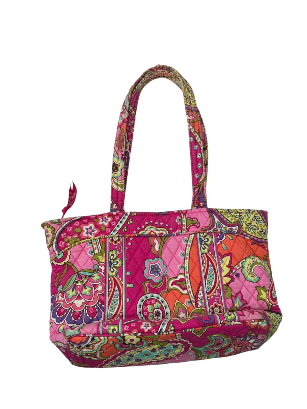 Vera Bradley Paisley Floral villager Pink Swirl Swirls Quilted tote bag